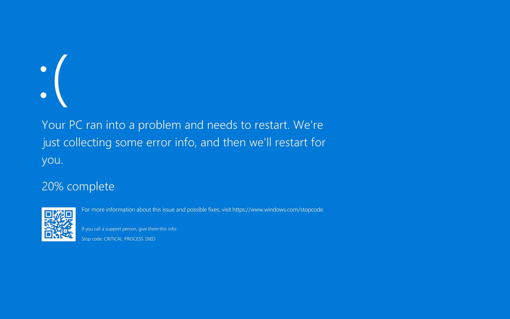 Schermata blu Windows10